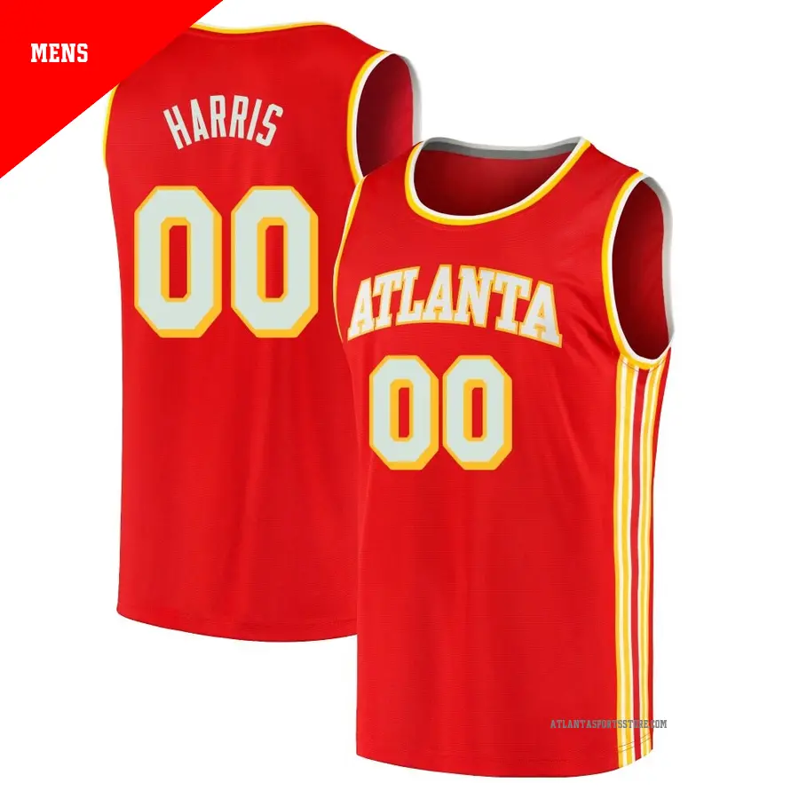 ＃00 Men's Kevon Harris Atlanta Hawks 2020/21 Fast Break Red JerseyIcon Edition