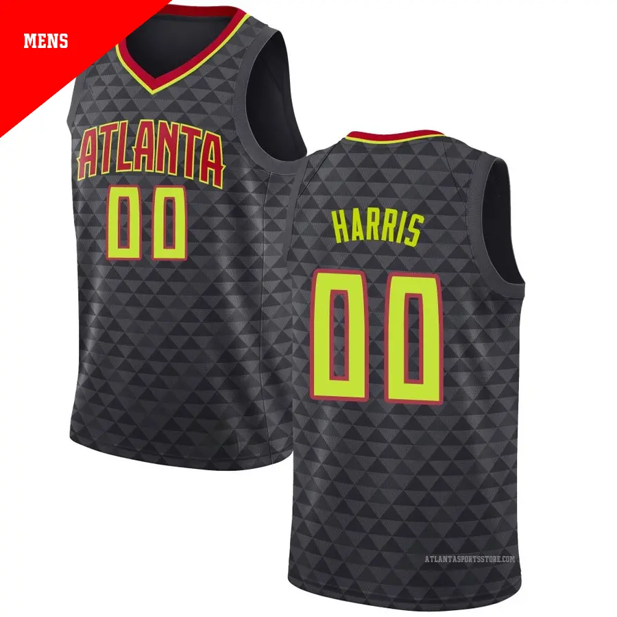 ＃00 Men's Kevon Harris Atlanta Hawks Black Swingman JerseyIcon Edition