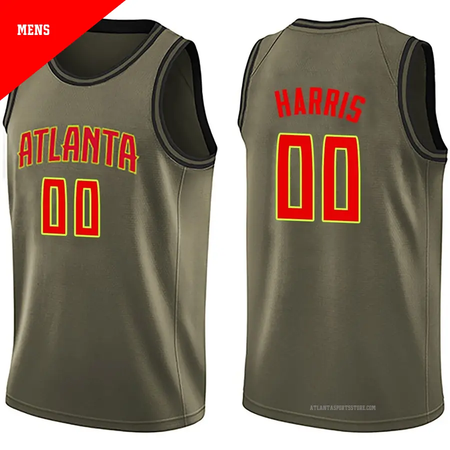 ＃00 Men's Kevon Harris Atlanta Hawks Green Swingman Salute to Service Jersey