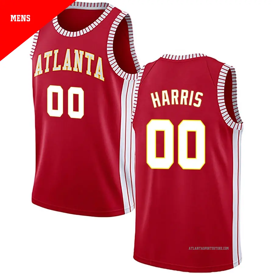 ＃00 Men's Kevon Harris Atlanta Hawks Red Swingman JerseyStatement Edition