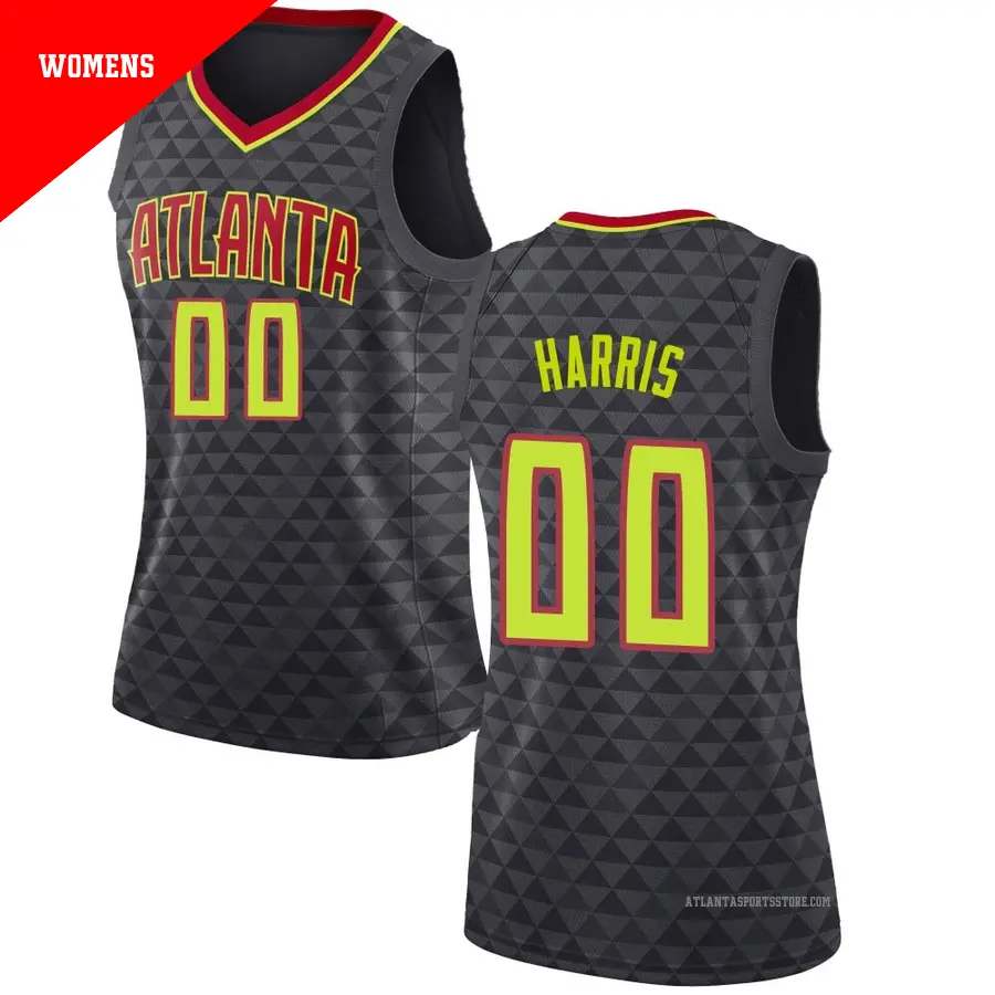 ＃00 Women's Kevon Harris Atlanta Hawks Black Swingman JerseyIcon Edition