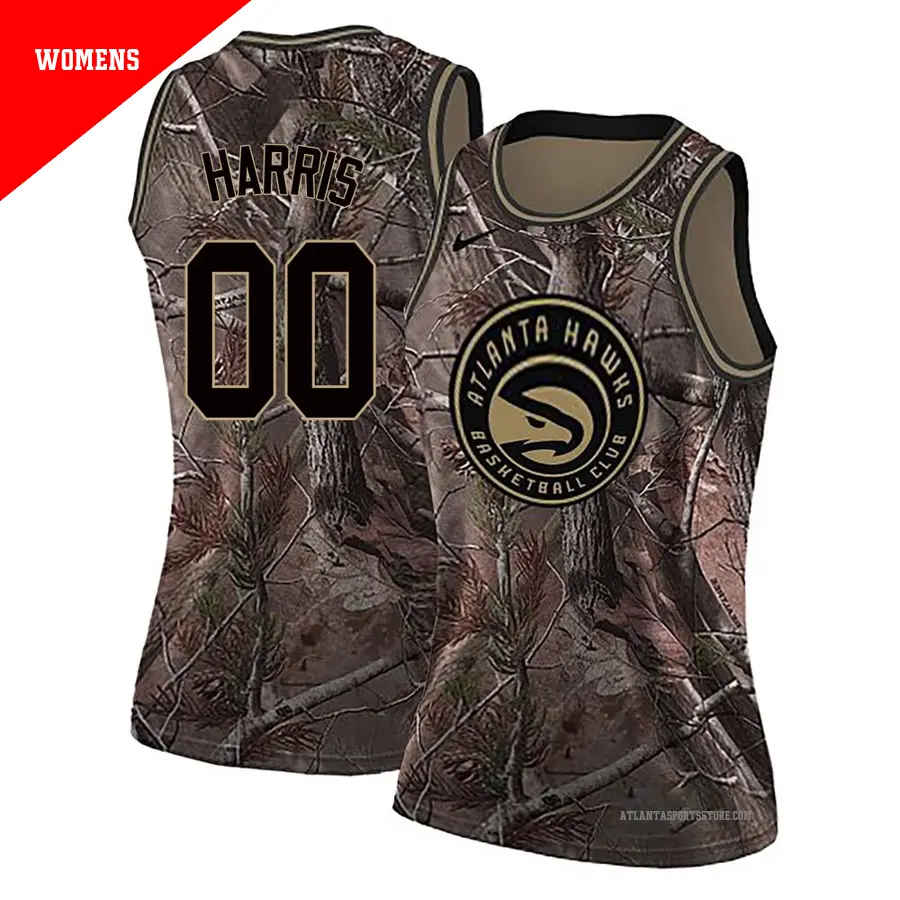 ＃00 Women's Kevon Harris Atlanta Hawks Camo Swingman Realtree Collection Jersey