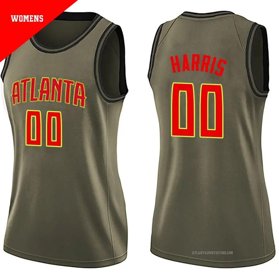 ＃00 Women's Kevon Harris Atlanta Hawks Green Swingman Salute to Service Jersey