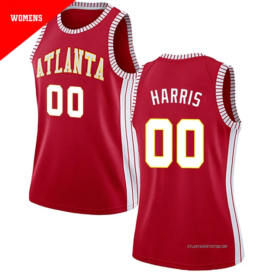 ＃00 Women's Kevon Harris Atlanta Hawks Red Swingman JerseyStatement Edition