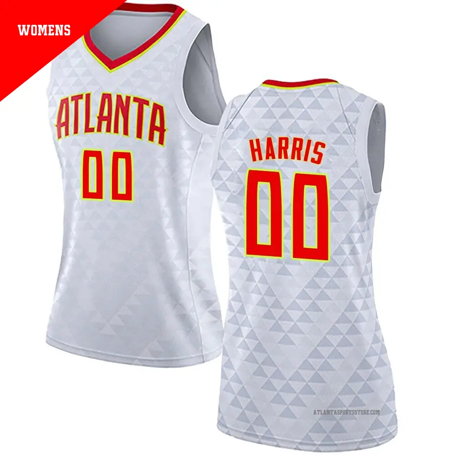 ＃00 Women's Kevon Harris Atlanta Hawks White Swingman JerseyAssociation Edition