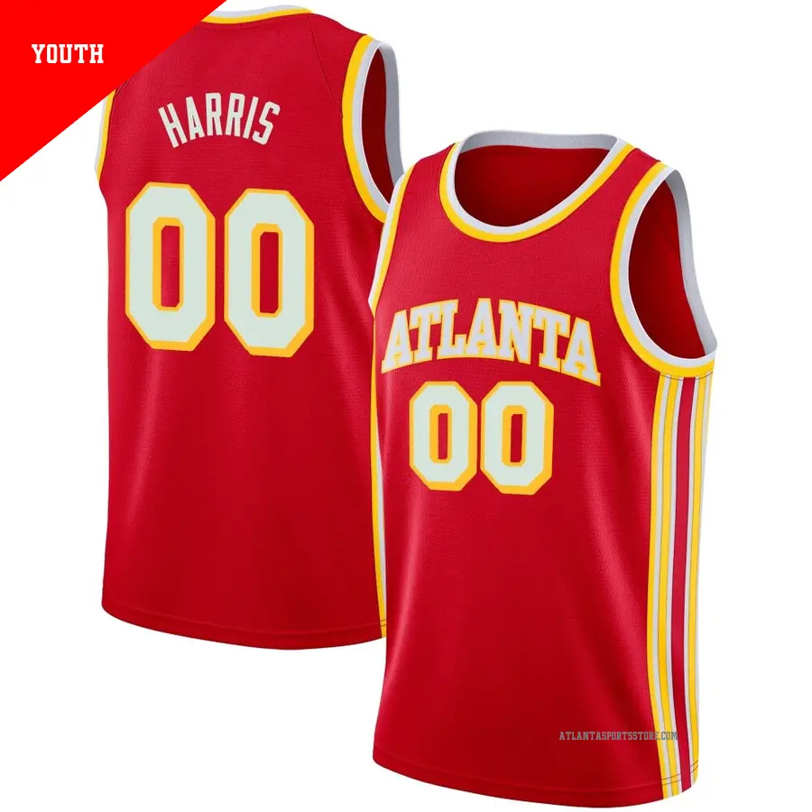 ＃00 Youth Kevon Harris Atlanta Hawks 2020/21 Swingman Red JerseyIcon Edition