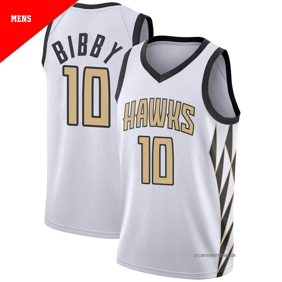 ＃10 Men's Mike Bibby Atlanta Hawks 2018/19 Swingman White JerseyCity Edition