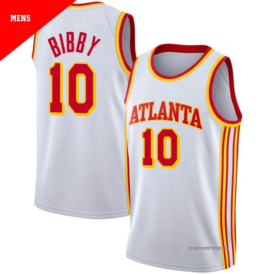 ＃10 Men's Mike Bibby Atlanta Hawks 2020/21 Swingman White JerseyAssociation Edition