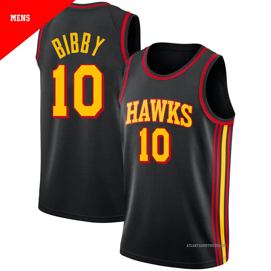 ＃10 Men's Mike Bibby Atlanta Hawks Black Swingman JerseyStatement Edition