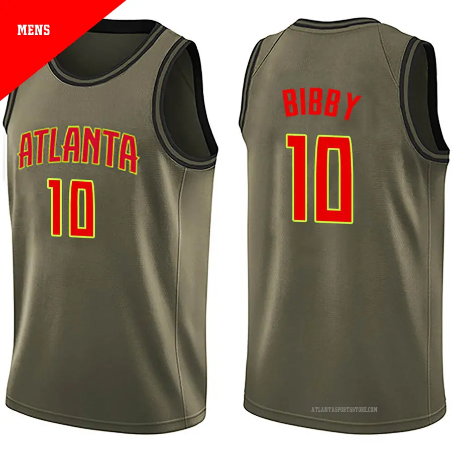 ＃10 Men's Mike Bibby Atlanta Hawks Green Swingman Salute to Service Jersey