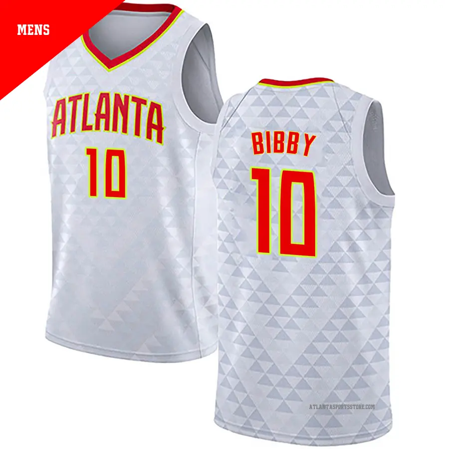 ＃10 Men's Mike Bibby Atlanta Hawks White Swingman JerseyAssociation Edition