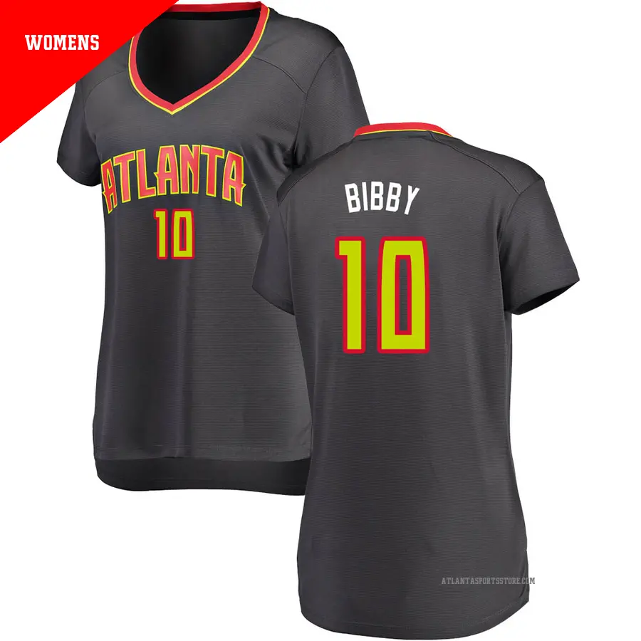 ＃10 Women's Mike Bibby Atlanta Hawks Black Fast Break JerseyIcon Edition