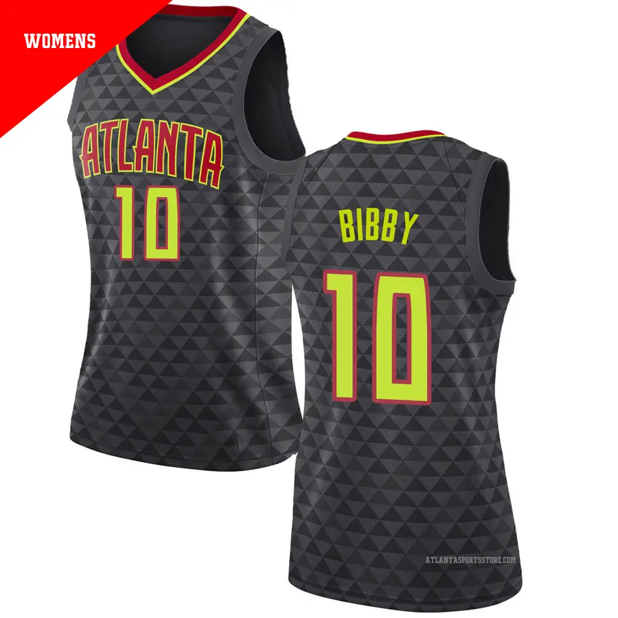 ＃10 Women's Mike Bibby Atlanta Hawks Black Swingman JerseyIcon Edition