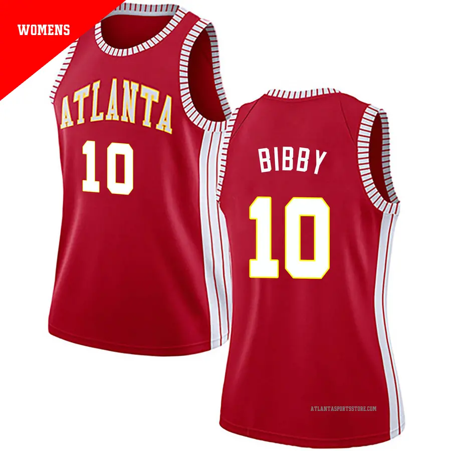 ＃10 Women's Mike Bibby Atlanta Hawks Red Swingman JerseyStatement Edition