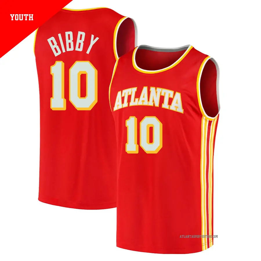 ＃10 Youth Mike Bibby Atlanta Hawks 2020/21 Fast Break Red JerseyIcon Edition