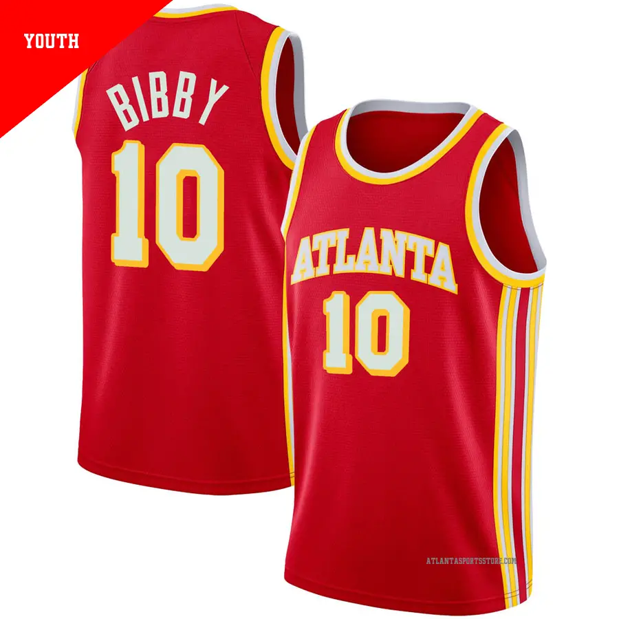 ＃10 Youth Mike Bibby Atlanta Hawks 2020/21 Swingman Red JerseyIcon Edition