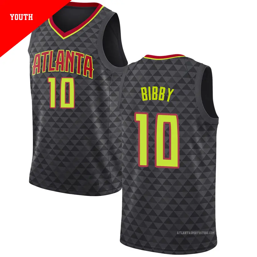 ＃10 Youth Mike Bibby Atlanta Hawks Black Swingman JerseyIcon Edition